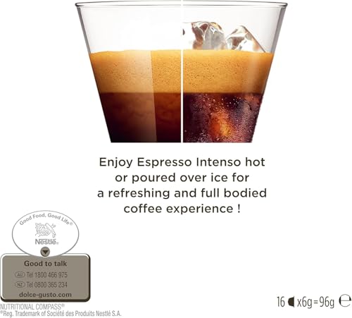 Image of Nescafe Dolce Gusto Espresso Intenso Coffee Capsules, Intensity 7, Full-Bodied & Spicy, 16 Capsules, Make Your Everyday Special, (Product Of UK) From DECADENT