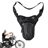 Motorrad-Beintasche, wasserdichte, Bequeme Beintasche mit Reißverschlüssen,Outdoor-Multifunktionstasche, Leichte Gürteltasche mit Zwei Karabinern. Oberschenkeltasche für Sonnenbrillen, Mobiltelefone