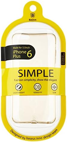 [BEARLIFE] for iPhone 6 6S Plus Case, Simpe 0.7 mm Ultra Thin Soft TPU Transparent Clear Matte Protective Skin Back Case with Anti-dust plug for Apple iPhone 6 6S Plus (5.5 inch) (Clear Gold)