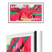 SAMSUNG 75-Inch The Frame Pro LS03FW 4K Neo QLED Mini LED Smart TV 2025 Model with Modern White Customizable Bezel Bundle