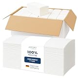 4.000 Papierhandtücher | 2-lagig | ZZ-Falz Falthandtücher | weiße Recycling Papiertücher, 25×21 cm | weiche & saugfähige Einweg Handtücher für Spender