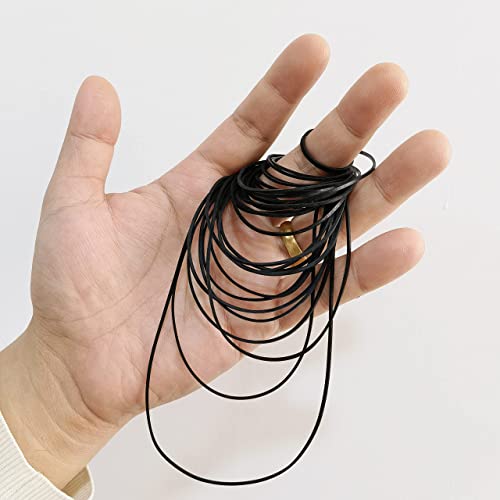 LinaLife 30pcs 40mm to 135mm Mix Cassette Tape Machine Belt Assorted Common Belt Cassette Machine for DVD Drive, Xbox 360, Repair Rebuild Common Square Belt, fit Almost Cassette Tape Machine