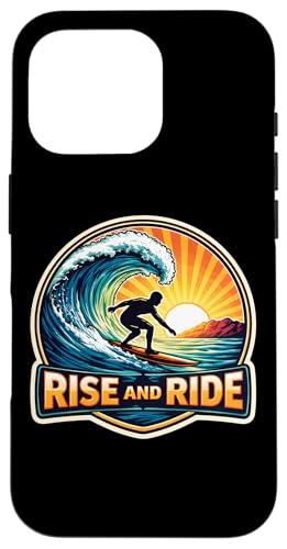 Rise And Ride �T�[�t�@�[ ���[�j���O �T�[�t�B�� �T�[�t�{�[�h ���p ���B���e�[�W �X�}�z�P�[�X iPhone 16 Pro �p