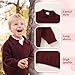YOUNGER STAR Toddler Boy Girl Sweater Baby Fall Shirt Pullover Long Sleeve Knitted Sweatshirt Winter Warm Clothes (Burgundy, 12-18 Months)