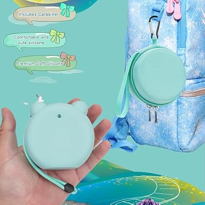 YouKnow Travel Case and Silicone Cover Compatible with Punirunes Interactive Toy Digital Pet, with Full Coverage PET Clear Film (Silicone and Carrying Case) (Teal)