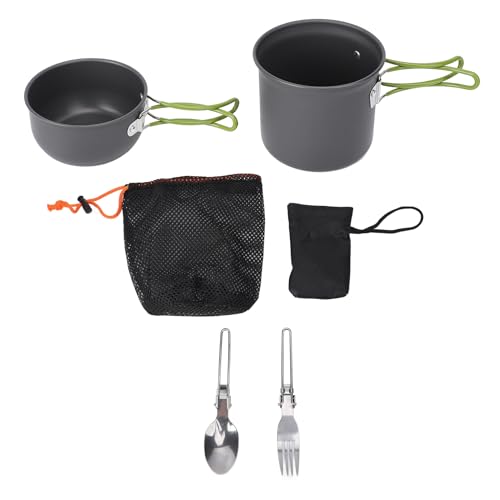 TARSHYRY Cocina de Campamento de Aleación de Aluminio Conjunto de Eficiencia para el Verde de 1 a 2 Personas