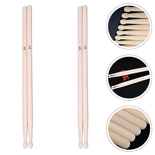 Baquetas de madera para batería 2 pares 41 cm beige miniatura 7