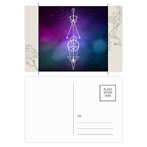 Cartes postales univers totem triangle de 5,7 x 3,8 pouces à impression multicolore