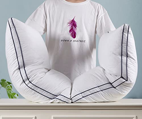 WONINOUT Goose Down Feather Pillows-Luxury Hotel Feather Bed Pillow for Sleeping-Hypoallergenic Cotton Cover-Queen Size 2Pack-White20x30inch WONINOUT Goose Down Feather Pillows-Luxury Hotel Feather Bed Pillow for Sleeping-Hypoallergenic Cotton Cover-Queen Size 2Pack-White20x30inch
