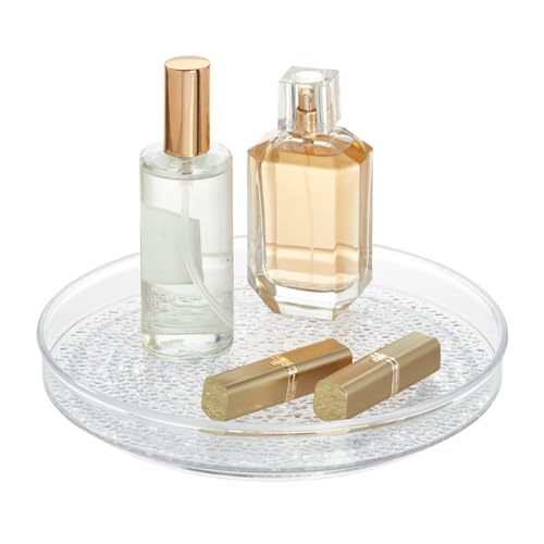 iDesign The Rain Collection Lazy Susan Turntable Organizer, 9' x 9' x 1.5', Clear