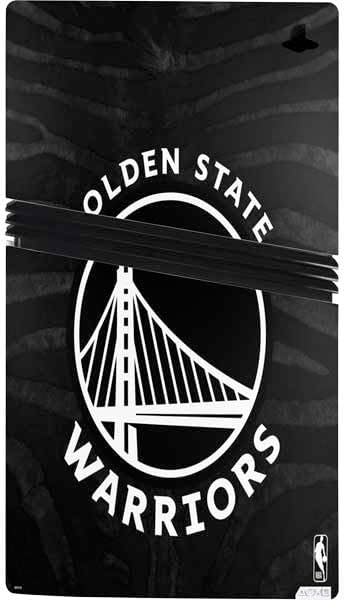Skinit Decal Gaming Skin Compatible with PS5 Pro Bundle - Officially Licensed NBA Golden State Warriors Black Animal Print Design