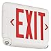 Dual-Lite EVCURBD LED Exit Sign & Emergency Light Combo, 1.7W Red Letters Damp Listed - Black