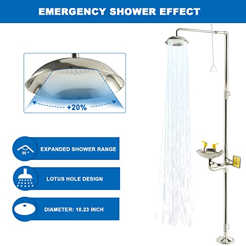 Yeipower Eye Wash Station Emergency-Shower - Combination Safety Shower Station First Aid Eyewash Station Eye Irrigation #TOP4