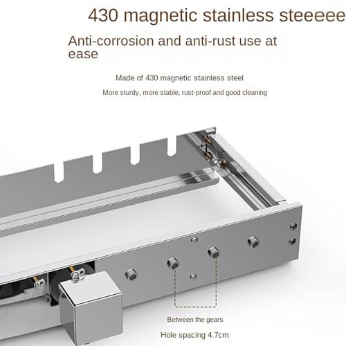 Asador giratorio automático ajustable para cocinar brochetas sin quemarlas en tus reuniones 6