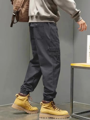 Image of Leriya Fashion Men's Cargo Pants | 4 Pocket Cotton Cargo Joggers for Men | Loose Fit Stylish Pant with Pockets | Casual Baggy Trousers & Streetwear Lower