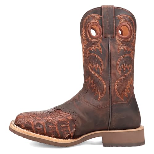 Image of Dan Post Boots Mens Egan Embroidered Pull On Square Toe Dress Boots Mid Calf - Black, Brown