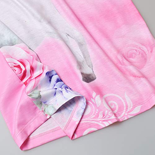 Nightgown For Little Girls Unicorn Nightdress Pink Floral Sleepwear Pajamas #TOP4