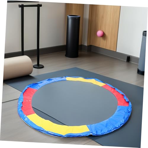 Coussin de protection trampoline rond coloré avec housse résistante imperméable