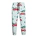JGHYUTNS Coche Rojo y Casual del Basculador pantalón de Entrenamiento Pantalones Pantalones de Lana árbol de Navidad de los Hombres con los Bolsillos