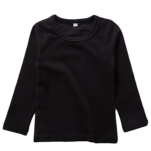 Image of KISBINI Unisex Girls 100% Cotton Long Sleeve T-Shirt Top Tees