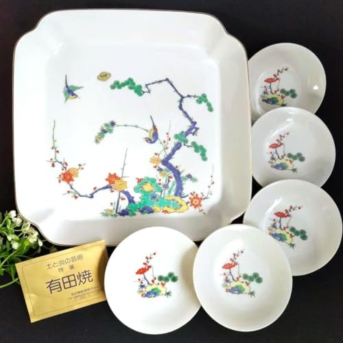 有田焼　柿右衛門　菊花染付絵皿　木箱付 有田焼 柿右衛門 菊花染付絵皿 木箱付 有田焼 柿右衛門