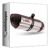 Scarico GPR Omologato In Acciaio Nero Per Honda NC 750 X/S DCT 2014-2015 – Forma Ovale 90x120 Mm