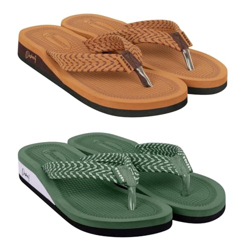 Image of Dashny Women's (1435-1434) |Extra Super Soft Comfortable Slippers |Tan Brown Casual Slides Slippers