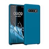 kwmobile Custodia Compatibile con Samsung Galaxy S10 Cover - Back Case per Smartphone in Silicone TPU - Protezione Gommata - blue reef