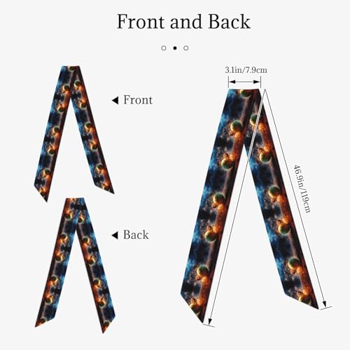 Lightning Tennis Picture Women's headscarf satin hair scarf clothing accessories2