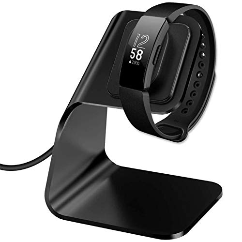 CAVN Charger Dock Compatible with Fitbit Inspire/Inspire HR Charger Stand, Replacement Charging Cable Cord Stand Cradle Base with USB Cable Smartwatch Accessories (Black)