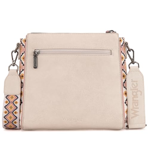Image of Wrangler Aztec Crossbody Purse Medium Shoulder Bags for Women Western Handbag with Guitar Strap