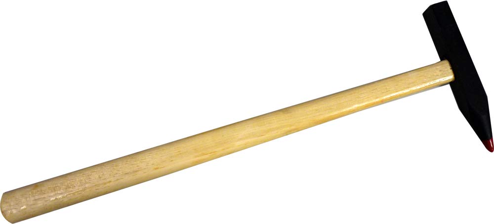 HAROMAC 5205150 Fliesenhammer spitz, 50 gramm, Eschenstiel, C45 Stahl, fein geschliffen, mit Hartmetallspitze, Hammer, Fäustel, Schlosserhammer, Latthammer