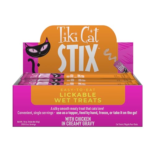 Tiki Cat Stix Wet Cat Treats Chicken 10 oz Box (20 Count)