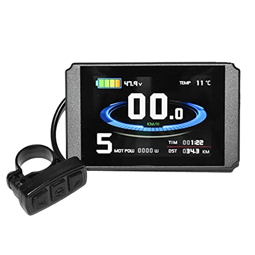Yheonver Pantalla de bicicleta eléctrica, pantalla LCD para bicicleta, conexión impermeable con USB, pantalla eléctrica para bicicleta