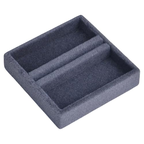 Plateau à bijoux carré en tissu précieux pour présentation cadeaux