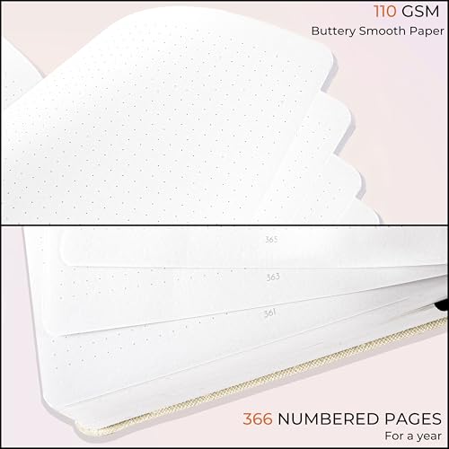Image of NEORAH -A5 DOTTED | 368 Pages - 110 Gsm |PAGE A DAY JOURNAL (21x14.8 cm)-Hardcover Dot Grid Notebook |Back Pocket |3 Silk Book Mark - Completely HANDMADE for Journaling,writing- AFTERGLOW