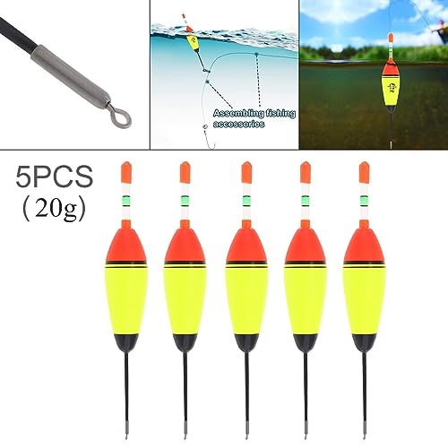 OriGlam 5pcs EVA Foam Floats - Fishing Bobbers for Pike Perch, Carp, Bass (20g) - Image 2