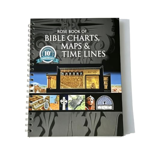 Líneas de tiempo y gráficos bíblicos en un libro en espiral de referencia rápida visual