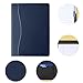 Lcjtop Padfolio/Portfolio Binder, Mini Padfolio Portfolio Binder 5 x 8 Legal Writing Pad, A5 Document Organizer Folder for Men Women, Navy Blue.