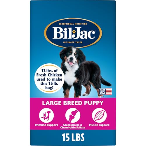 Bil-Jac Large Breed Puppy Dry Dog Food with Fresh Chicken | 15 lb