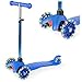 Best Choice Products Kids Mini Kick Scooter w/ Light-Up Wheels and Height Adjustable T-Bar - Blue