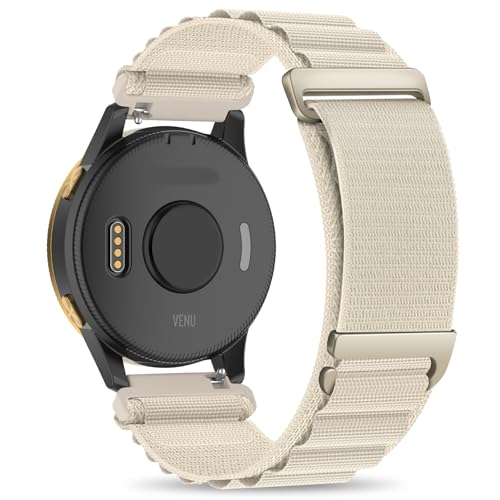 Koazon �A���p�C�����[�v�E�H�b�`�o���h Garmin Forerunner 165/55/Vivoactive 5/6/3,20mm�ɑΉ� �\�t�g�i�C���� �ʋC�� ���߉\ C���t�b�N �X�|�[�c�X�g���b�v�t�� Venu sq 2/Venu�A�N�Z�T���[