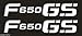 2 Autocollants-Stickers Résine Écrit F650 GS Compatible pour Moto BMW F 650 GS