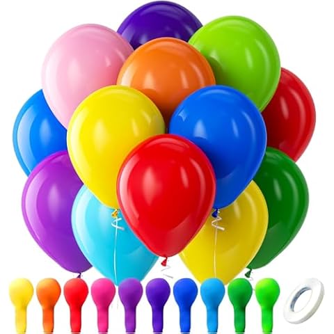 Kelfara Rainbow Party Balloons - 100 Pack Cover