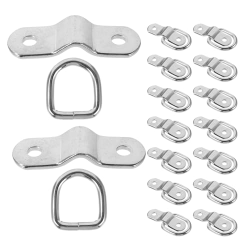 Parliky 16 Anelli a d per Ancoraggi di Fissaggio Carichi Pesanti Ganci per Cassoni di Camion e Rimorchi Ancoraggi Resistenti per Camper e Pick-Up Montaggio Superficiale per Sicurezza e