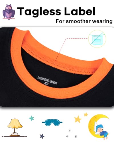 Image of DAUGHTER QUEEN Boys Pajamas 4 Pieces Long Set 100% Cotton Sleepwear Size 18 Months-12 Years