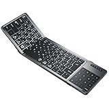 【2025年最新型】EWIN ワイヤレスキーボード 折り畳み式 三つ折り JIS日本語標準配列キーボード 【業界初タッチパッド搭載＆テンキー付き】 三台同時接続 Bluetooth iOS/Android/Mac/Windows対応 軽量薄型 USB-C充電式 ipad/スマホ/タブレット/パソコン用 パンタグラフ式 日本語取扱説明書 （ブラック）