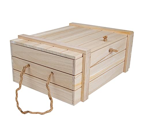 HB-007 B Lot de boîtes en bois avec couvercle Boîtes de rangement en différentes tailles