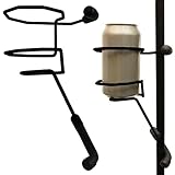 Mic Stand Drink Holder - Microphone & Cymbal Pole Stagehand Music Mount for Soft Beverages Soda Can Coffee or Tea Cup and Water Bottle - Black Heavy Duty Studio Quality Made in USA - String Swing SH01