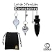 PENDULO DIVINATORIO RADIESTESIA, lote de 3, Egipto de madera + gota de...
